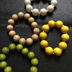 Set of 4 wooden bracelets